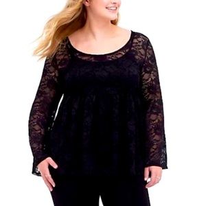 Torrid black lace top
